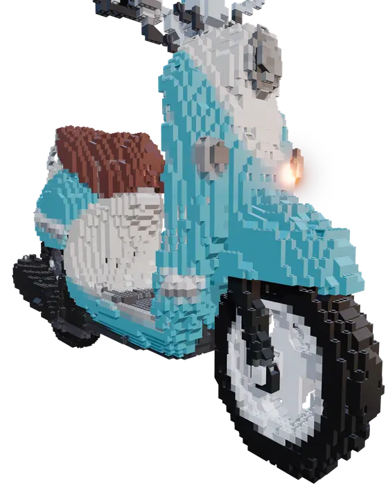 Scooter, built from a 3D model